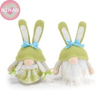 N2hao Thỏ Phục Sinh Gnome Plushes Tomtes Đồ Trang Trí Thỏ Đồ Trang Trí Vô DiệnDoll Thụy Điển Tomtes Lùn Hình n