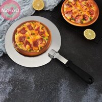 N2hao Xẻng Pizza Thìa Tay Cầm Bằng Nhựa Có Thể Gập Lại Tròn Thép Không Gỉ Dụng Cụ Làm Bánh Phụ Kiện Bánh Ngọt Chống Dính Mái Chèo Nhà Bếp Nướng n