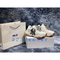 [N2Sneaker] Giày MLB NY Chữ đen đế nâu