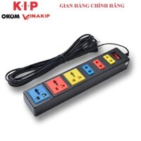 [N33-10A] Ổ cắm 6 ngả vinakip liền dây tiện dụng cho hộ gia đình