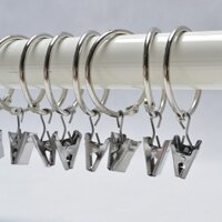 【NA Beauty】 Móc treo rèm kèm khoen tròn dạng kẹp Chống Gỉ tiện dụng bộ 10 chiếc-Cozy520