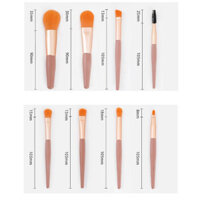 【NA Beauty】 Set 8 Cọ Trang Điểm Trang Chuyên Nghiệp Kèm Túi Khóa Phong Cách - Bộ Cọ Trang Điểm 8 Câ