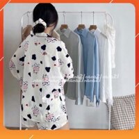 NAAAAA Bộ Pijama Nữ Cộc Tay In Hình 5D ,Đũi Nữ Ngắn Tay Quần Dây Rút 3 Hình X044 ANNNNNN