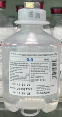 NACL 0.9% 100ML SODIUM CHLORIDE 0,9% Braun thùng 40 chai (dung dịch tiêm truyền)