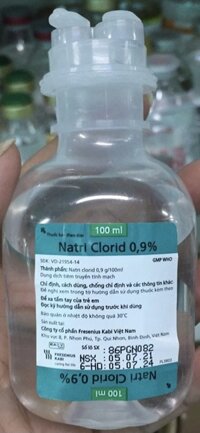 NACL 0.9% 100ML Sodium Chloride 0,9% Kabi THÙNG 80 CHAI dung dịch tiêm truyền
