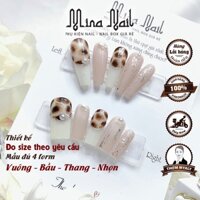 Nail Box Da Báo Tráng Gương Gel Nổi Móng Úp Thiết Kế Đo Size Theo Yêu Cầu NB014 190