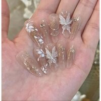 Nail Box Design MS188 Cánh Bướm 3D - Móng Giả Trang Trí Thủ Công - Nail Box Theo Yêu Cầu
