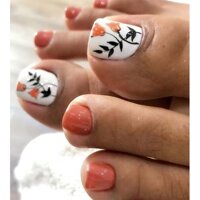 Nail box móng giả chân thiết kế theo form, hộp gồm 10 móng, tặng kèm keo+dũa mini