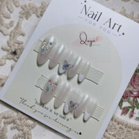 NAIL BOX MÓNG GIẢ THIẾT KẾ THEO YÊU CẦU TRÁNG GƯƠNG NHẸ NHANG