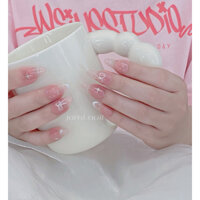 Nail box thiết kế màu hồng thạch bánh bèo M029