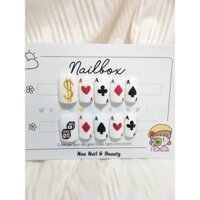 Nail Box thiết kế mẫu lá bài A chơi tết N013