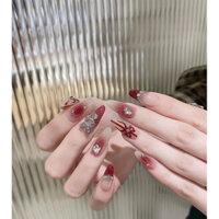 Nail box thiết kế ombre+ charm thỏ