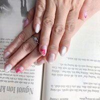 Nail box thiết kế sơn mắt mèo kim cương kết hợp vẽ hoa