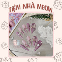 Nail box thiết kế - Tiệm Nhà Meow Butter Tím Flash - T309
