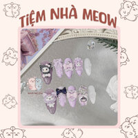 Nail box thiết kế - Tiệm Nhà Meow Kuromi Tím Hoạt Hình - T154