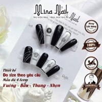 Nail Box Trắng Đen Thương Hiệu Gel Nhện Móng Úp Thiết Kế Đo Size Theo Yêu Cầu NB068 150