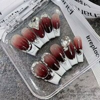 Nail Box Trang Trí Đính Đá MSB13 - Móng Giả Thủ Công - Nail Box Làm Theo Yêu Cầu- Tiệm Nail Cô Tấm