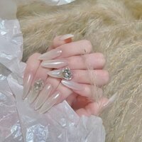 NailBox Đính Đá Tráng Gương Ánh Trai MS952 - Móng Giả Trang Trí Thủ Công - Nail Box Làm Theo Yêu Cầu - Tiệm Nail Cô Thấm