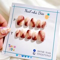 [NAILBOX+ KEO + DŨA + MIẾNG DÁN] Bộ móng giả thiết kế loang phong cách đài loan siêu xinh phù hợp với mọi lứa tuổi