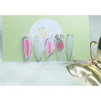 Nailbox luxury- Móng úp thiết kế kèm dũa giấy , keo dán và móng dự phòng