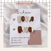 NAILBOX - màu nâu đơn giản | móng úp sơn gel thiết kế theo yêu cầu