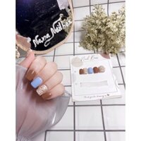 nailbox móng tay giả ngắn nâu xinh