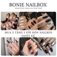 NAILBOX MÓNG ÚP THIẾT KẾ MÀU ĐEN TRẮNG CÁ TÍNH