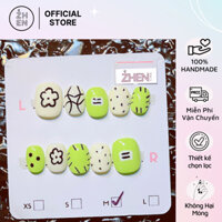 Nailbox Móng Úp Thiết Kế Vẽ Design Hình Dễ Thương Form Vuông Ngắn Móng Giả Cao Cấp 145