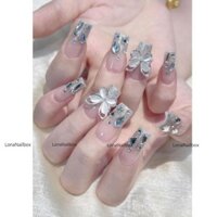 Nailbox mónng up sơn kim tuyến đầu móng thiết kế charm đá