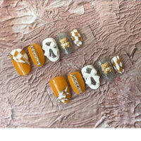 Nailbox nail box móng úp handmade gấu vàng