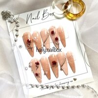 Nailbox - nailbox thiết kế - hoạ tiết hoa hồng - rose - L115