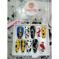 Nailbox Nanami Kento (Jujutsu Kaisen) thiết kế thủ công-sơn gel chất lượng cao -Thư Kỳ nail