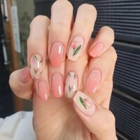 Nailbox Nuna móng úp thiết kế sơn thạch vẽ hoa tulip  Tết