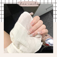NAILBOX - sơn gel màu thạch ombre đính đá tráng gương bạc | nheonails móng úp sơn gel thiết kế theo yêu cầu