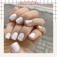 NAILBOX - sơn gel trắng design basic | móng úp sơn gel thiết kế theo yêu cầu
