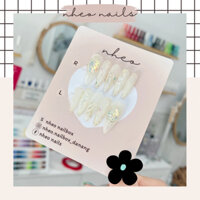 NAILBOX - sơn thạch trắng vẽ tráng gương ẩn nhũ | nheonails móng up sơn gel thiết kế theo yêu cầu