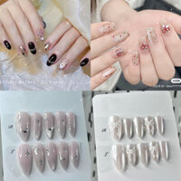 Nailbox Tết 2025 mới - Nailbox hoạ tiết mắt mèo Bling Phối charm ngẫu nhiên xinh xắn - Sóc Nailbox