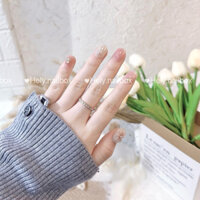 Nailbox thiết kế by Hely - Màu thạch hồng hoa thuỷ tinh, ẩn sà cừ, hoa tuylip