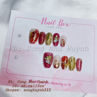 Nailbox thiết kế mẫu sơn thạch ẩn nhũ tráng gương - Móng tay giả - Móng up