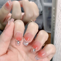 Nailbox thiết kế màu thạch hồng dễ thương - TẶNG 6 dụng cụ làm nail - NB0045