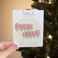 Nailbox thiết kế nền thạch omber đầu móng hoạ tiết bling bạc