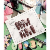 Nailbox thiết kế trên móng úp kèm nơ