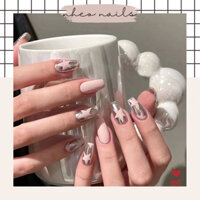 NAILBOX - tráng gương bạc design ngôi sao hồng Y2K | nheonails móng úp sơn gel thiết kế theo yêu cầu