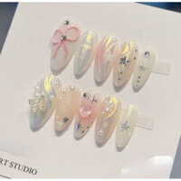 Nailbox y2k tráng gương cực quang - Móng giả cho nữ thiết kế theo yêu cầu