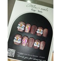 Nails box mắt mèo hồng lân nổi