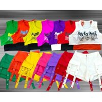 NalS-Bộ thể thao nữ,bộ quần kaki, áo tanktop 2 lớp, bộ tập Gym, Aerobic, zumba,Shuffle dance
