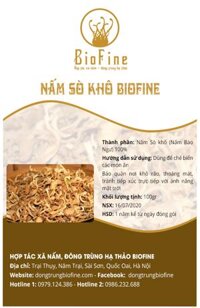 Nấm Bào Ngư Khô (Nấm sò khô) BioFine