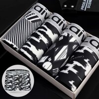 Nam Boxer Boxer Boxer Boxer Boxer Quần Nam Hợp Thời Trang In Hình Phong Cách Anh Quốc Slim-fit Quần Liền Mạch Quần Quần Quần Lót Nam