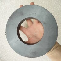 Nam châm Ferrite đen làm loa 156x20mm lỗ 80mm-Nam châm hít đinh ốc vít