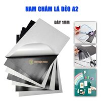 Nam châm lá dẻo A2 dày 1mm có keo dán decal băng keo nam châm làm giáo cụ dạy học bảng tên, ghi thông tin lên bảng từ